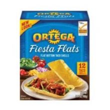 Ortega Fiesta Flats Taco Shells, 5.6 Ounce -- 12 per case.