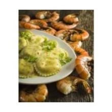 Carlas Precooked Jumbo Round Shrimp Scampi Ravioli Pasta, 2.5 Pound -- 2 per case.