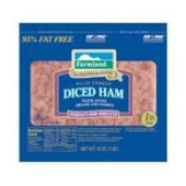 Farmland Water Added Diced Ham, 1 Pound -- 12 per case.