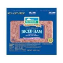 Farmland Water Added Diced Ham, 1 Pound -- 12 per case.
