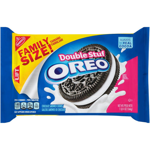 Nabisco Double Stuf Oreo Cookies, 20 Ounce -- 12 per case.