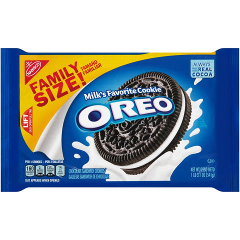 Nabisco Oreo Cookies - Family Size, 19.1 Ounce -- 12 per case.
