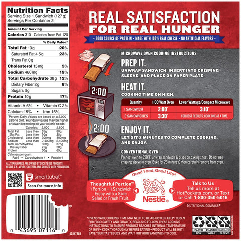 Nestle Hot Pockets Meatballs and Mozzarella, 9 Ounce -- 8 per case.