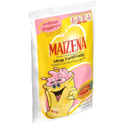 Maizena Strawberry Flavored Atole Beverage Mix, 1.6 Ounce -- 48 per case.