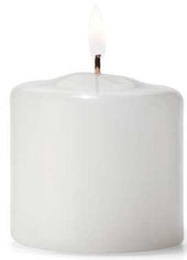 Hollowick White Pillar Candle, 2.5 x 2.5 x 2.5 inch -- 36 per case.