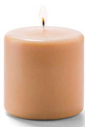 Hollowick Cappuccino Pillar Candle, 3 x 3 x 3 inch -- 12 per case.