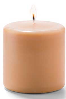 Hollowick Cappuccino Pillar Candle, 3 x 3 x 3 inch -- 12 per case.
