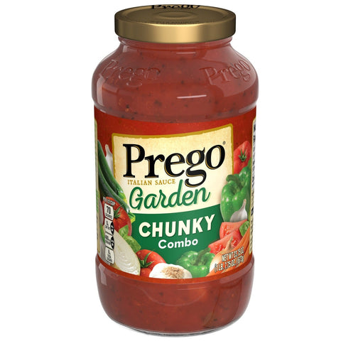 Prego Chunky Garden Italian Combo Sauce, 24 Ounce - 3 per pack -- 4 packs per case.