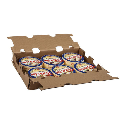 President Soft Ripened Camembert Brie Cheese, 8 Ounce -- 6 per case.