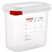 Araven GN 1/9 Polypropylene Transparent Airtight Container, 1.6 Quart -- 6 per case.