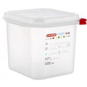 Araven GN 1/6 Polypropylene Transparent Airtight Container, 2.7 Quart -- 6 per case.