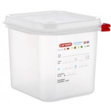Araven GN 1/6 Polypropylene Transparent Airtight Container, 2.7 Quart -- 6 per case.