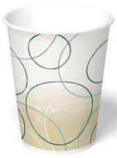 Graphic Packaging Champagne Paper Cold Cup, 9 Ounce - 100 count per pack -- 25 packs per case