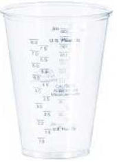 Dart ClearPac Tall PET Graduated Medical Cup, 10 Ounce - 50 count per pack -- 20 packs per case
