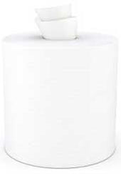 Cascades Tuff Job White High Performance Centerpull Roll Wiper - 369 count per roll -- 6 rolls per case