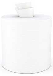 Cascades Tuff Job White High Performance Centerpull Roll Wiper - 369 count per roll -- 6 rolls per case