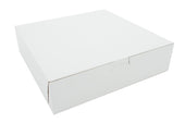Southern Champion Tuck Top Poly Wrapped White Bakery Box, 10 x 10 x 2.5 inch -- 250 per case.