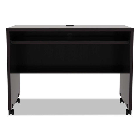 Alera Valencia Series Woodgrain Laminate Rectangular Espresso Mobile Workstation Desk, 42 x 24 x 29 1/2 inch