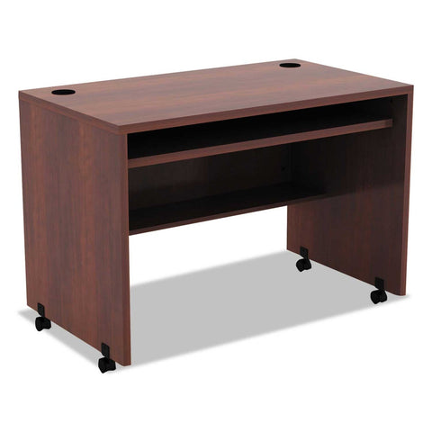 Alera Valencia Series Medium Cherry Mobile Workstation Desk, 42 x 24 x 29 1/2 inch