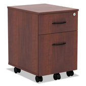 Alera Valencia Series Woodgrain Laminate Medium Cherry Mobile Box/File Pedestal, 14 3/4 x 19 1/8 x 22 7/8 inch