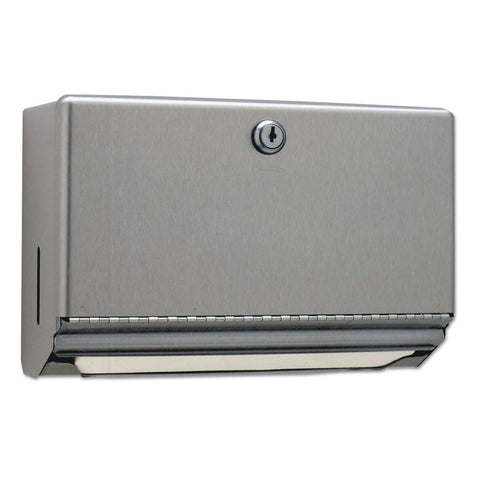 Bobrick Classic Series Stainless Steel Surface Mounted Paper Towel Dispenser, 10 3/4 x 4 x 7 1/16 inch
