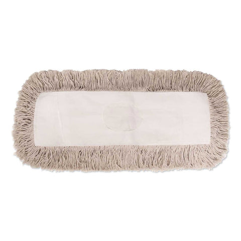 Boardwalk White Hygrade Cotton Industrial Dust Mop Head, 24 x 5 inch