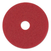 Boardwalk Red Buffing Floor Pads, 12 inch Diameter -- 5 per case