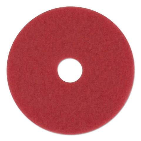 Boardwalk Red Buffing Floor Pads, 12 inch Diameter -- 5 per case