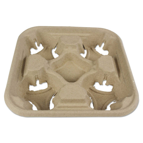 Boardwalk Four Molded Fiber Cup Tray, 8 to 32 Ounce -- 300 per case
