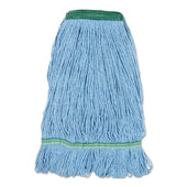 Boardwalk Blue Medium Size Cotton Synthetic Fiber Super Loop Wet Mop Head with 1 inch Headband