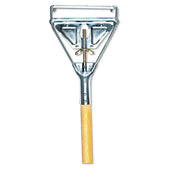 Boardwalk Quick Change Metal Head Mop Handle for Number 20 and Up Heads, 54 inch Wood Handle