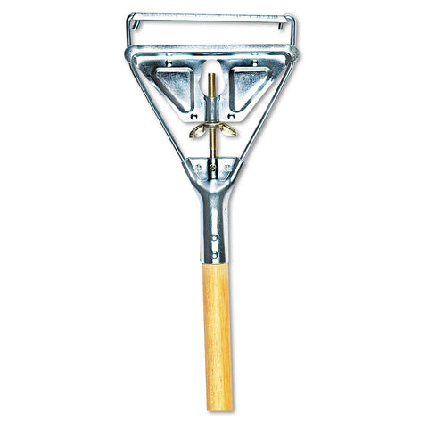 Boardwalk Quick Change Metal Head Mop Handle for Number 20 and Up Heads, 54 inch Wood Handle