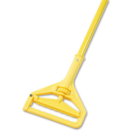 Boardwalk Yellow Quick Change Side Latch Plastic Mop Head Aluminum Handle, 60 inch