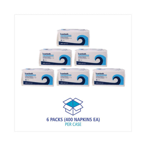 Boardwalk White 1 Ply Lunch Napkins, 12 x 12 inch -- 2400 per case