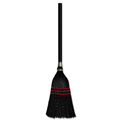 Boardwalk Natural Black Flag Tipped Poly Bristle Lobby Broom, 37 to 38 inch Length -- 12 per case