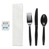 Boardwalk Black Mediumweight Six Piece Cutlery Kit -- 250 per case