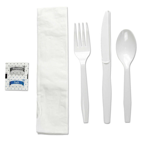 Boardwalk White Six Piece Cutlery Kit -- 250 per case
