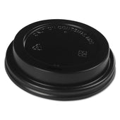 Boardwalk Black Hot Cup Lids for 10 to 20 Ounce Cups -- 1000 per case