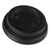 Boardwalk Black Hot Cup Lids for 8 Ounce Cups -- 1000 per case