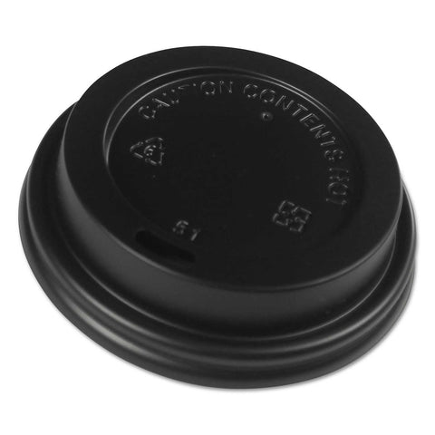 Boardwalk Black Hot Cup Lids for 8 Ounce Cups -- 1000 per case