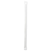 Boardwalk Clear Polypropylene Wrapped Jumbo Straws, 7 3/4 inch -- 12000 per case