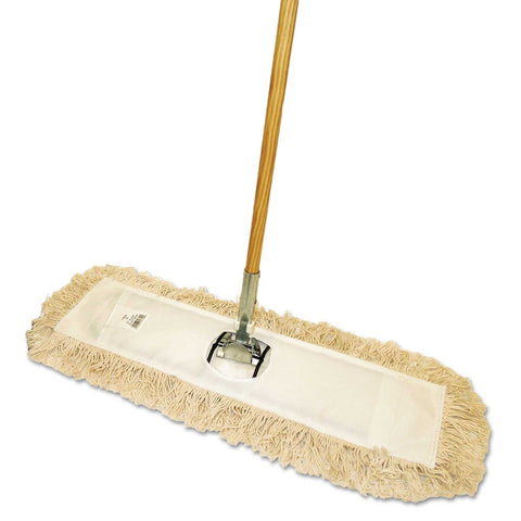 Boardwalk Natural Cut End Dust Mop Kit with 60 inch Wood Handle, 36 x 5 inch -- 1 kit