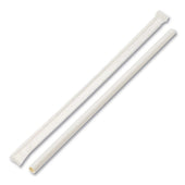 Boardwalk White Individually Wrapped Paper Straws, 7 3/4 x 1/4 inch -- 3200 per case