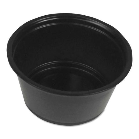 Boardwalk Black Polypropylene Souffle Portion Cups, 2 Ounce -- 2500 per case