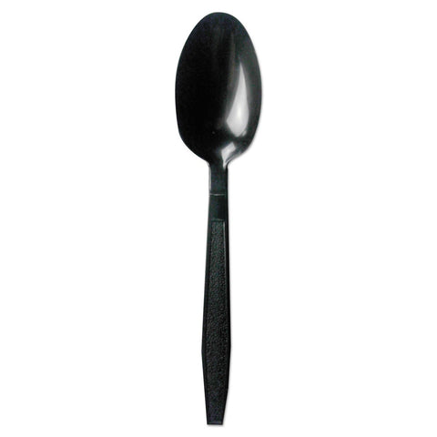Boardwalk Black Heavyweight Polypropylene Cutlery Teaspoon -- 1000 per case