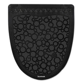 Boardwalk Rubber Black Black Urinal Mat 2.0, 17.5 x 20 inch -- 6 per case