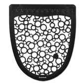 Boardwalk Rubber Black White Urinal Mat 2.0, 17.5 x 20 inch -- 6 per case