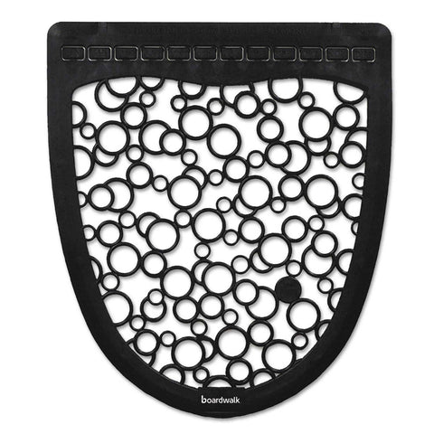Boardwalk Rubber Black White Urinal Mat 2.0, 17.5 x 20 inch -- 6 per case
