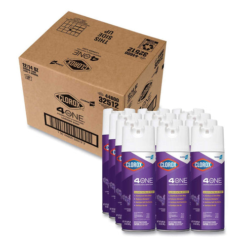 Clorox Lavender 4 In One Disinfectant and Sanitizer, 14 Ounce Aerosol Spray -- 12 per case