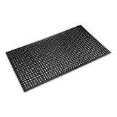 Crown Safewalk Light Rubber Black Drainage Safety Anti Fatigue Mat, 36 x 60 inch